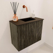 Mondiaz JOYA 50cm meuble de toilette - couleur Shadow - Vasque FAYE position Droite Sans trou de robinet couleur Urban. SW1421463
