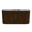 Mondiaz JOYA-DLUX 83.2cm toiletmeubel - ronding links en rechts kleur Walnut - Wastafel FAYE positie Midden Zonder kraangat kleur Sombra. SW1424770