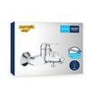 Grohe Swift QuickFix Mitigeur baignoire - entraxe = 15 - avec inverseur - raccords - chrome SW1028102