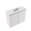 MONDIAZ TURE-DLUX meuble WC 60 cm Cale. EDEN lavabo Ostra position centrale. Sans trou de robinet. SW1104728
