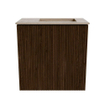 Mondiaz JOYA-DLUX 40cm toiletmeubel - kleur Walnut - Wastafel FAYE positie Rechts Zonder kraangat kleur Arena. SW1424302