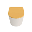 MONDIAZ LAVIE WC suspendu - 36x53cm - sans bride - Ocher (jaune) - softclose - quick-release - abattant WC - Linen (offwhite) SW1208666