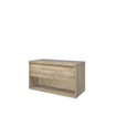 Proline top ensemble de meubles bas 100x46x55.2cm meuble avec étagère chêne brut et plaque de recouvrement chêne brut SW350352