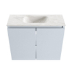 MONDIAZ TURE-DLUX Meuble toilette - 60cm - Clay - EDEN - vasque Ostra - position centrale - 1 trou de robinet SW1104763