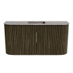 Mondiaz JOYA-DLUX 83.2cm toiletmeubel - ronding links en rechts kleur Shadow - Wastafel FAYE positie Midden 1 kraangat kleur Oza. SW1425101