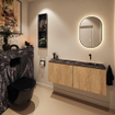 MONDIAZ TURE-DLUX Meuble toilette - 120cm - Washed Oak - EDEN - vasque Lava - position droite - sans trou de robinet SW1104123