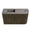 Mondiaz JOYA-DLUX Meuble de salle de bains 71.6cm - arrondi droite couleur Shadow - Vasque FAYE position Gauche Sans trou de robinet couleur Sombra. SW1425216