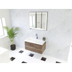 HR Matrix ensemble meuble de salle de bain 3d 80cm 1 tiroir sans poignée avec bandeau couleur charleston avec vasque djazz 1 trou pour robinet blanc SW857049