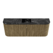 Mondiaz JOYA-DLUX Meuble de salle de bains - 113,2cm - arrondi gauche et droite couleur Dusk - Vasque FAYE position Milieu Sans trou de robinet couleur Lava SW1423295