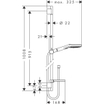 Hansgrohe Raindance select 120 ecosmart unica s puro glijstangset 90 wit-chr. GA20212
