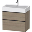 Duravit D-neo Meuble sous vasque 78.4x44.2x62.5cm 2 tiroirs Chêne (terra) mat SW641406