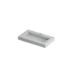 INK Pitch wastafel - 80x45x9cm - 1 wasbak - 1 kraangat - drain keramiek Calacatta mat SW693288