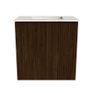 Mondiaz JOYA-DLUX 40cm toiletmeubel - kleur Walnut - Wastafel FAYE positie Midden Zonder kraangat kleur Ostra. SW1422558