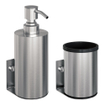 BRAUER Ensemble d'Accessoires - distributeur de savon - gobelet - avec fixation murale - surface magnétique - inox brossé SW1471808