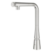 GROHE Zedra Mitigeur de cuisine - haut - bec en L extensible - supersteel brossé SW392215