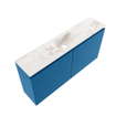 MONDIAZ TURE-DLUX 100cm meuble de toilettes Jeans. EDEN lavabo Frappe position milieu. Sans trou de robinet. SW1102805
