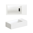 Clou Flush 3 fontein 36x18cm zonder kraangat rechts mat wit ker. SW795715