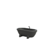 Gardentub Baignoire îlot (extérieur) - 194x94x66cm - synthétique - compatible à l'extérieur - anthracite mat SW1017087