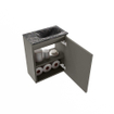 MONDIAZ TURE-DLUX Meuble de WC 40 cm Smoke. Lavabo EDEN Lava position à droite. Avec 1 trou de robinet. SW1104093