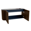 Mondiaz JOYA-DLUX Meuble de salle de bains 91,6cm - arrondi gauche couleur Walnut - Vasque FAYE position droite sans trou de robinet couleur Sombra. SW1424752