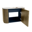 Mondiaz JOYA-DLUX 63.2cm toiletmeubel - ronding links en rechts kleur Dusk - Wastafel FAYE positie Midden Zonder kraangat kleur Frappe. SW1423098