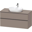 Duravit D-neo Meuble sous vasque 120x55x66.4cm 2 tiroirs Basalte mat SW641337