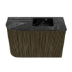 Mondiaz JOYA-DLUX 61.6cm toiletmeubel - ronding links kleur Shadow - Wastafel FAYE positie Rechts Zonder kraangat kleur Lava. SW1422859