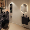 MONDIAZ TURE-DLUX Meuble toilette - 40cm - Urban - EDEN - vasque Lava - position gauche - sans trou de robinet SW1103638