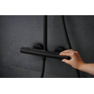Hansgrohe Pulsify S Puro Ensemble de douche de tête thermostatique pluie - 26cm - douche de tête ronde - douchette à main sur barre - noir mat SW1151838
