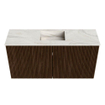 Mondiaz JOYA-DLUX Meuble de toilette 80cm - couleur Walnut - Vasque FAYE position Milieu Sans trou de robinet couleur Ostra. SW1422594