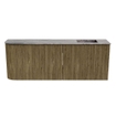 Mondiaz JOYA-DLUX 111.6cm toiletmeubel - ronding links kleur Dusk - Wastafel FAYE positie Rechts Zonder kraangat kleur Sombra. SW1426176