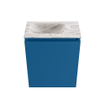 MONDIAZ TURE-DLUX Meuble WC 40 cm Jeans. Lavabo EDEN Glace position gauche. Avec 1 trou de robinet. SW1103366