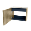 Mondiaz JOYA-DLUX 50cm toiletmeubel - kleur Dusk - Wastafel FAYE positie Links Zonder kraangat kleur Meli. SW1425803