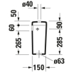 Duravit D Code Réservoir pour WC à poser avec connexion latérale Blanc 0315246