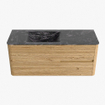 Mondiaz CIRO-DLUX Ensemble de meubles de salle de bains - 120x45x50cm - Vasque solid surface Lava - 1 bassin à gauche - 1 trou de robinet - 2 tiroirs - Chêne SW1531090