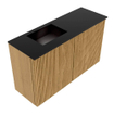 Mondiaz JOYA 70cm meuble de toilette - couleur Chêne - Vasque FAYE position Gauche Sans trou de robinet couleur Urban SW1421203