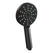 Brauer Black Edition Badkraan - douchegarnituur - handdouche rond 3 standen - gladde knop - mat zwart SW716144