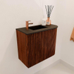 Mondiaz JOYA 51.6cm meuble de salle de bains - arrondi droite couleur Ruby - Vasque FAYE position Gauche 1 trou de robinet couleur Urban. SW1421860