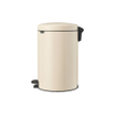 Brabantia NewIcon Poubelle à pédale - 20 litres - seau intérieur en plastique - soft beige SW1117461