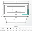 Xenz Society Duobad - 190x80x53 - afvoer Midden - acryl - wit SW103095