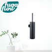 FugaFlow Efficiente Acces porte-brosse de toilette - modèle fermé - mural - rond - noir mat SW1197965