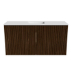 Mondiaz JOYA 80cm meuble de salle de bains - couleur Walnut - Vasque FAYE position Milieu 1 trou de robinet couleur Talc. SW1421310