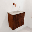 Mondiaz JOYA-DLUX 40cm toiletmeubel - kleur Ruby - Wastafel FAYE positie Midden Zonder kraangat kleur Opalo. SW1423688