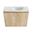 MONDIAZ TURE-DLUX 60cm toiletmeubel Washed Oak. EDEN wastafel Opalo positie rechts. Met 1 kraangat. SW1104612