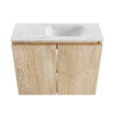 MONDIAZ TURE-DLUX Meuble toilette - 60cm - Washed Oak - EDEN - vasque Opalo - position droite - 1 trou de robinet SW1104612