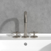 Villeroy & Boch Loop & Friends ensemble de robinet à 3 trous - Nickel brossé mat (inox) SW974354