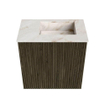 Mondiaz JOYA-DLUX Meuble de toilette 40cm - couleur Shadow - Lavabo FAYE position Droite Sans trou de robinet couleur Frappe SW1422684