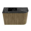Mondiaz JOYA-DLUX 61.6cm toiletmeubel - ronding rechts kleur Dusk - Wastafel FAYE positie Links Zonder kraangat kleur Lava. SW1423291