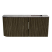 Mondiaz JOYA-DLUX 91.6cm toiletmeubel - ronding links kleur Shadow - Wastafel FAYE positie Rechts 1 kraangat kleur Sombra. SW1425235