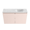 MONDIAZ TURE-DLUX Meuble toilette - 80cm - Rosee - EDEN - vasque Opalo - position droite - 1 trou de robinet SW1104496